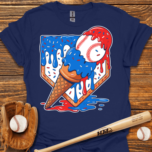 USA Ice Cream Drip T-Shirt - HomeRun PrintsT-Shirt