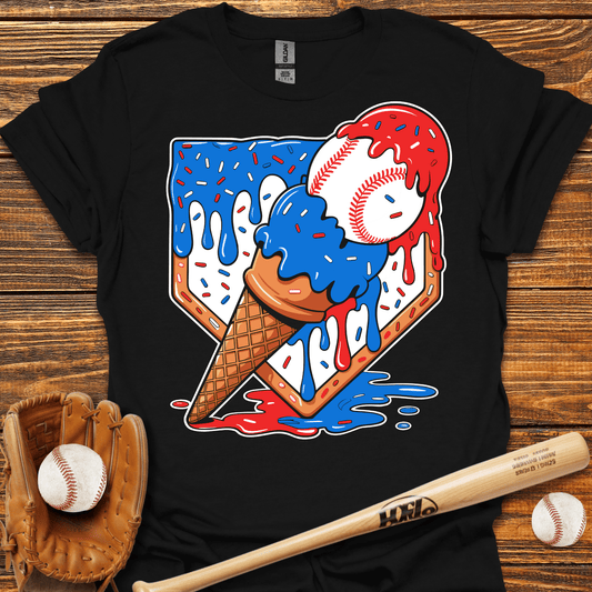 USA Ice Cream Drip T-Shirt - HomeRun PrintsT-Shirt