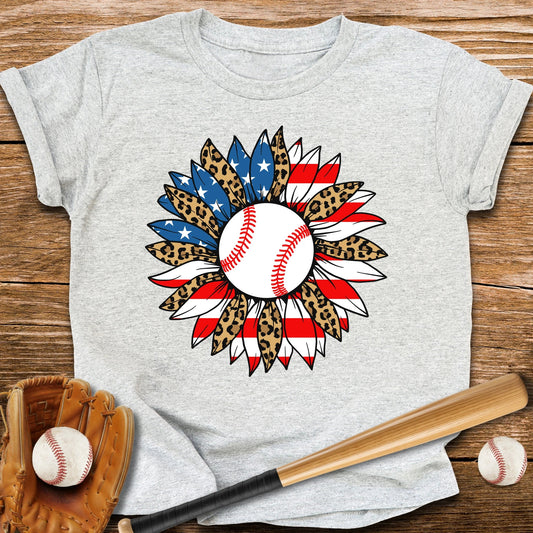 USA Sunflower Baseball Youth Tee - HomeRun PrintsKids clothes