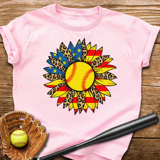 USA Sunflower Softball Youth Tee - HomeRun PrintsKids clothes