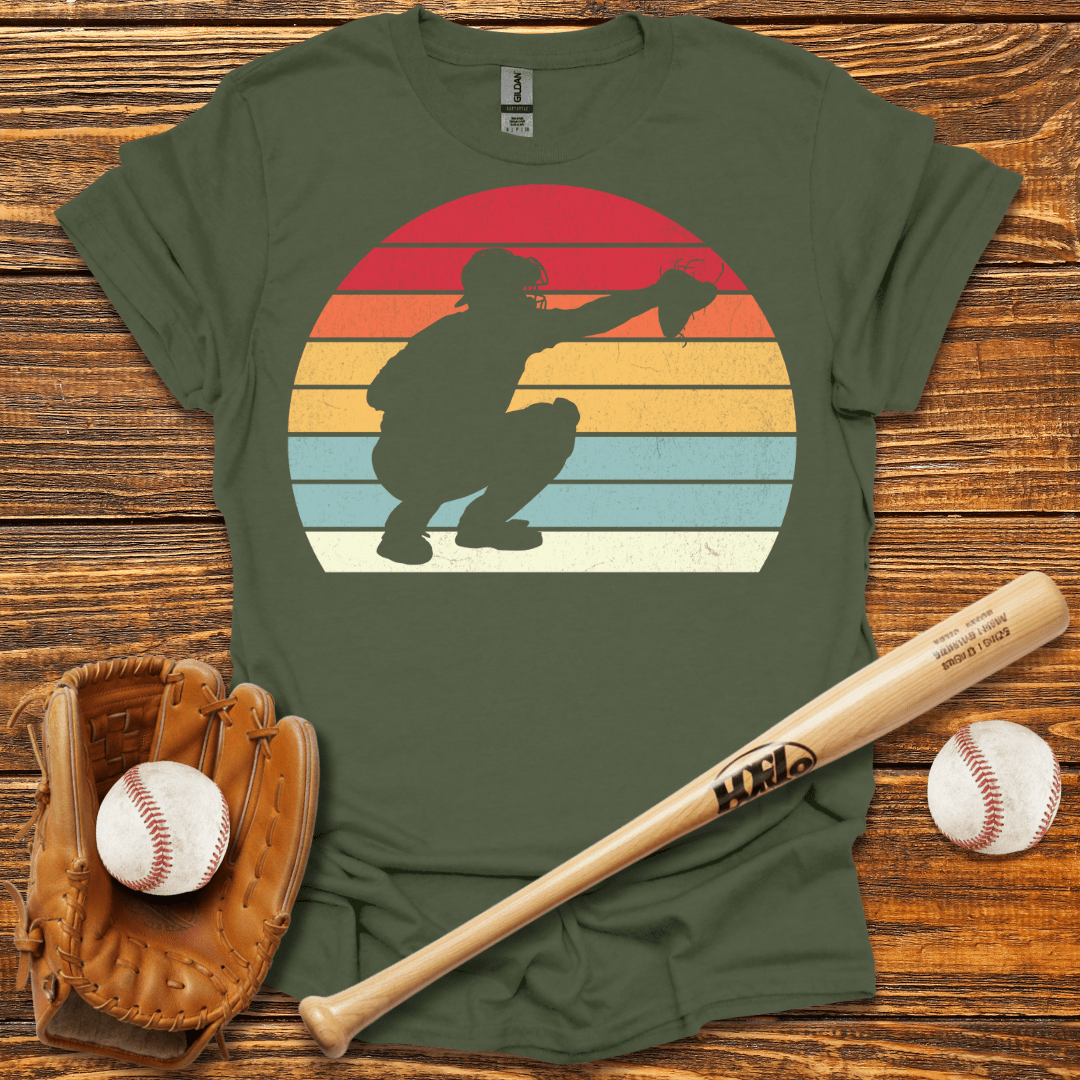 Vintage Catcher T-Shirt - HomeRun PrintsT-Shirt