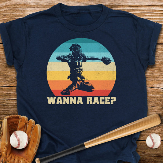 Wanna Race? Catcher Youth Tee - HomeRun PrintsKids clothes