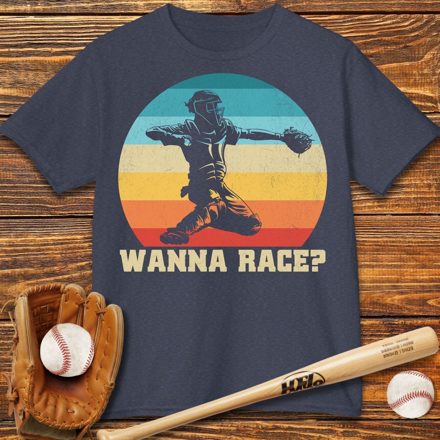 Wanna Race? Pitcher Kids T-Shirt - HomeRun PrintsKids clothes