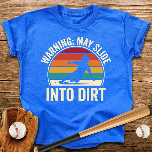Warning May Slide Into Dirt Youth Tee - HomeRun PrintsKids clothes
