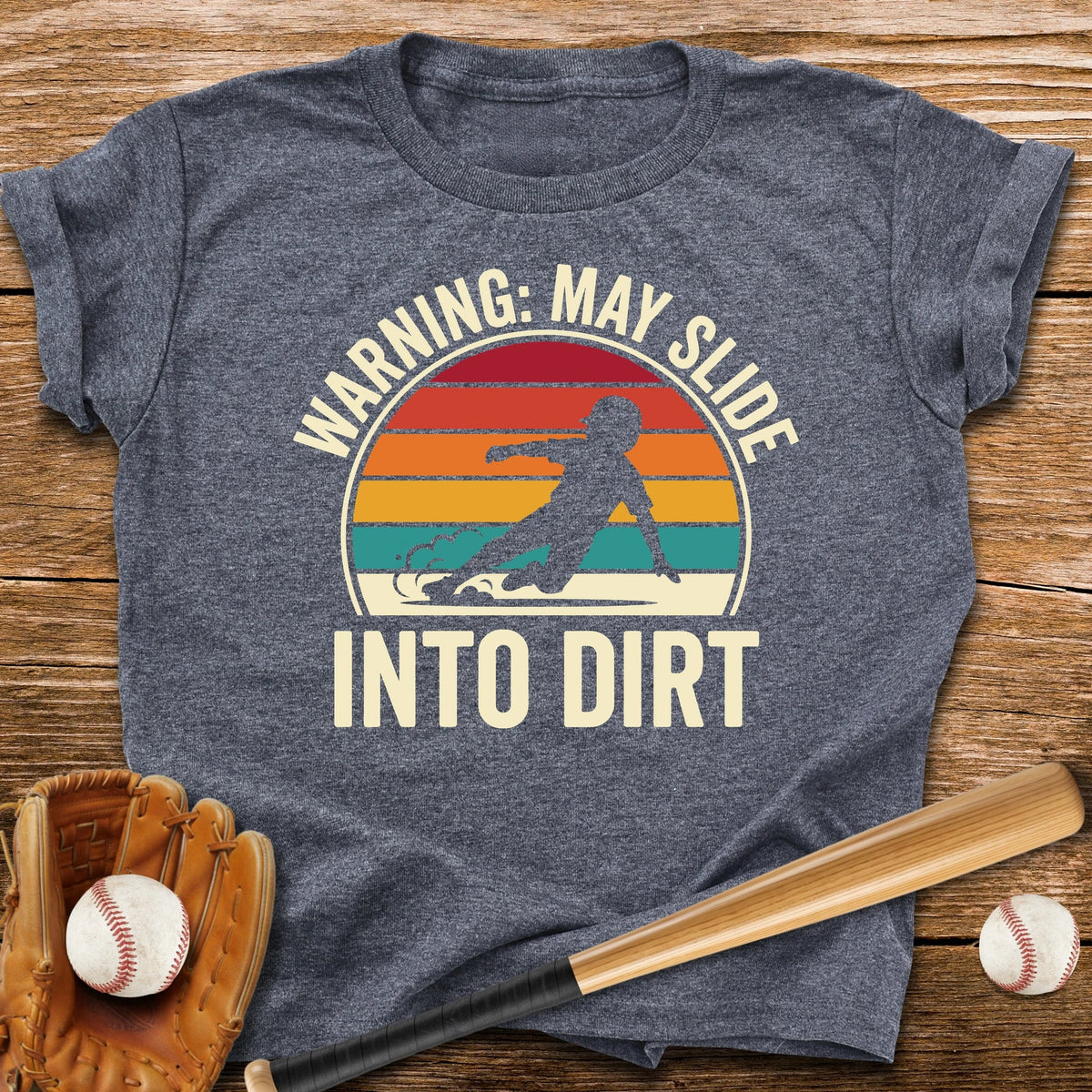 Warning May Slide Into Dirt Youth Tee - HomeRun PrintsKids clothes