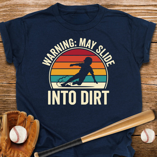 Warning May Slide Into Dirt Youth Tee - HomeRun PrintsKids clothes