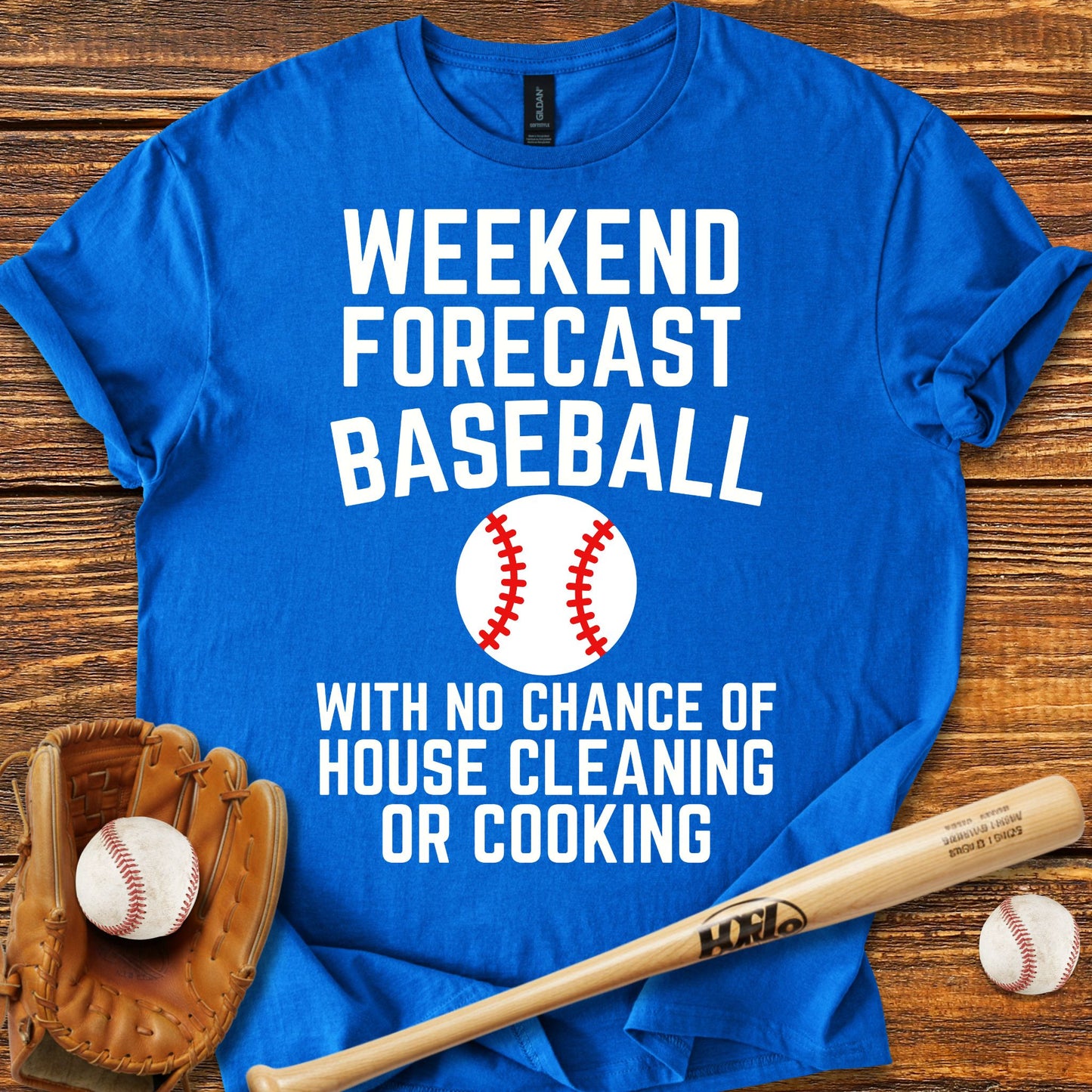Weekend Forecast Baseball T-shirt - HomeRun PrintsT-Shirt