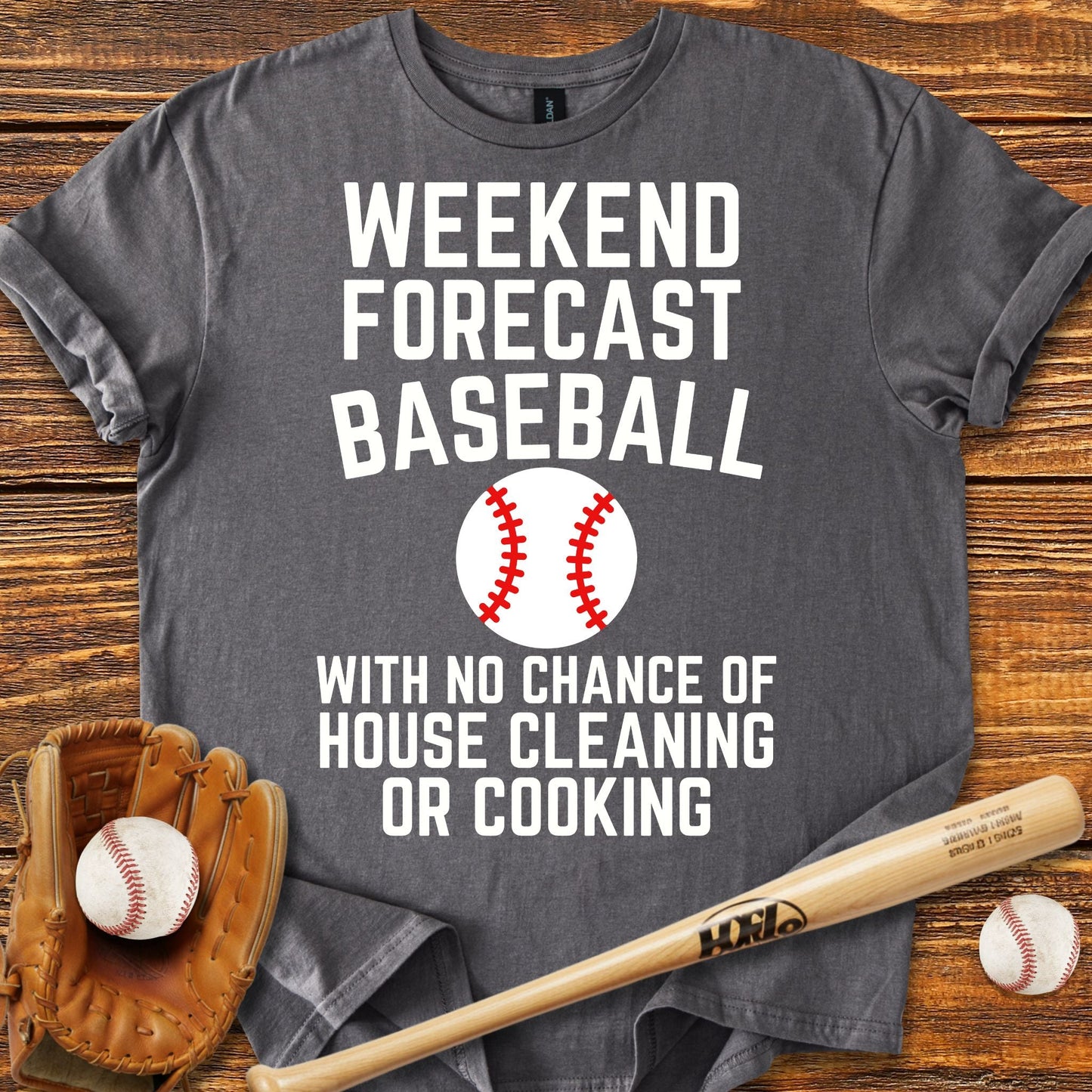 Weekend Forecast Baseball T-shirt - HomeRun PrintsT-Shirt