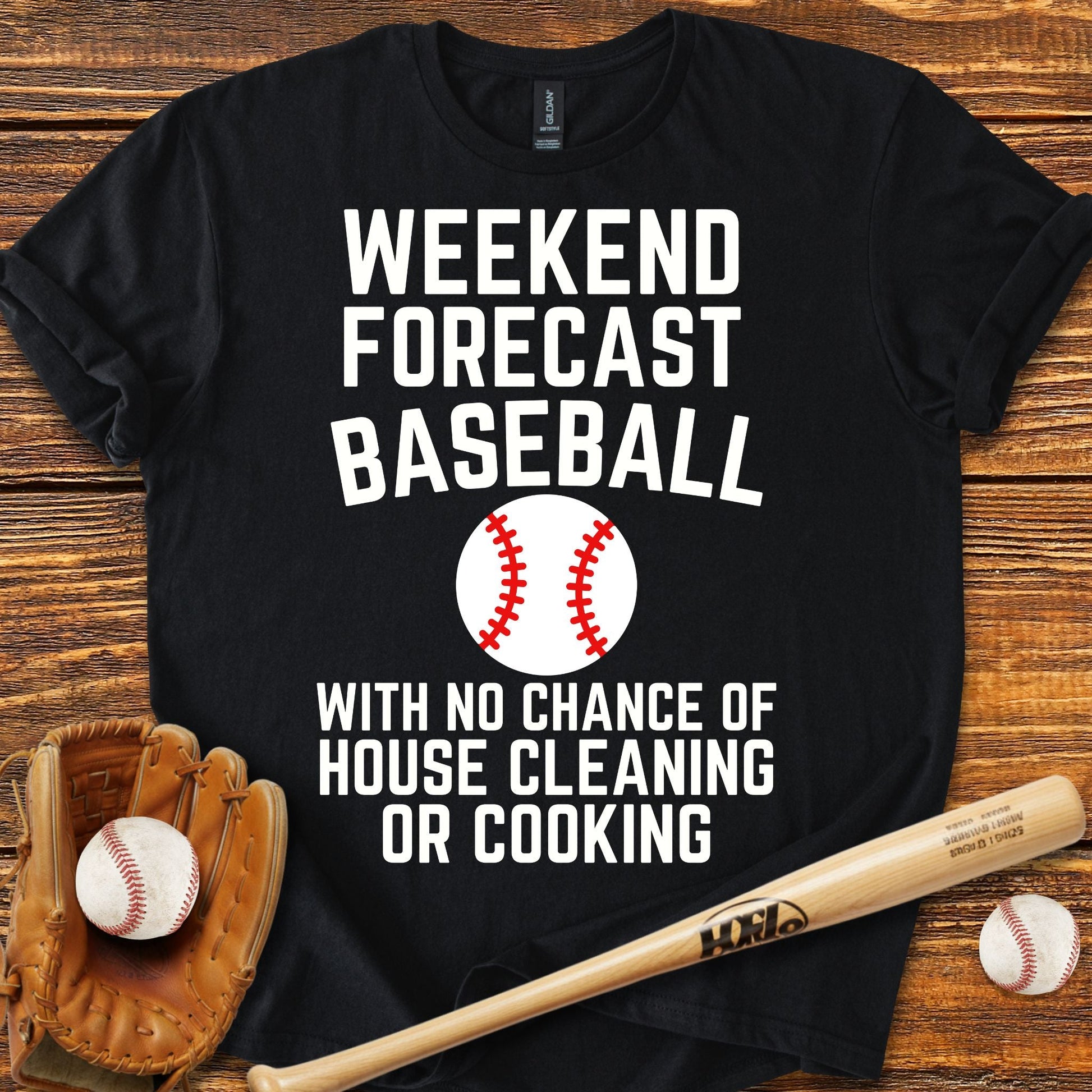 Weekend Forecast Baseball T-shirt - HomeRun PrintsT-Shirt