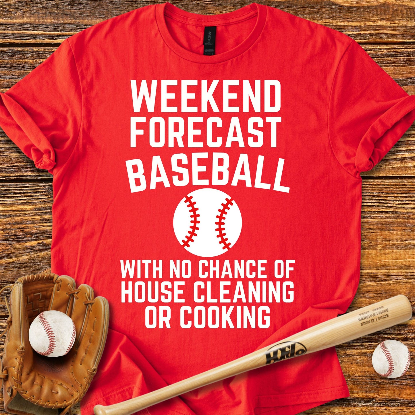 Weekend Forecast Baseball T-shirt - HomeRun PrintsT-Shirt
