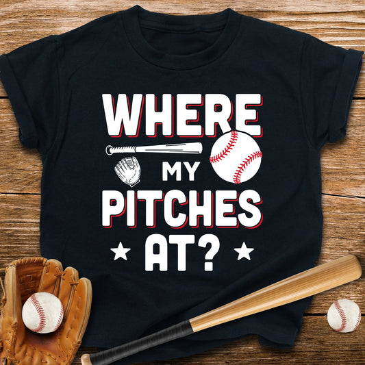 Where My Pitches Youth Tee - HomeRun PrintsKids clothes