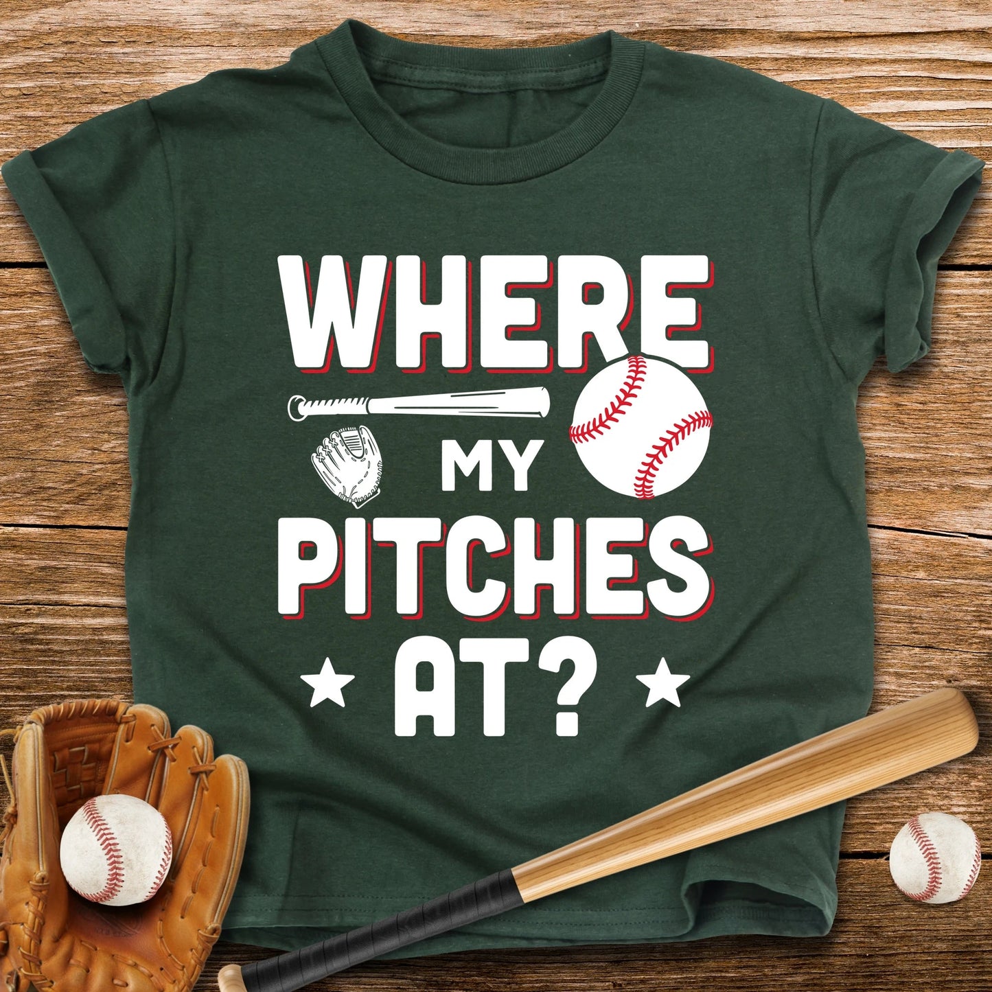 Where My Pitches Youth Tee - HomeRun PrintsKids clothes