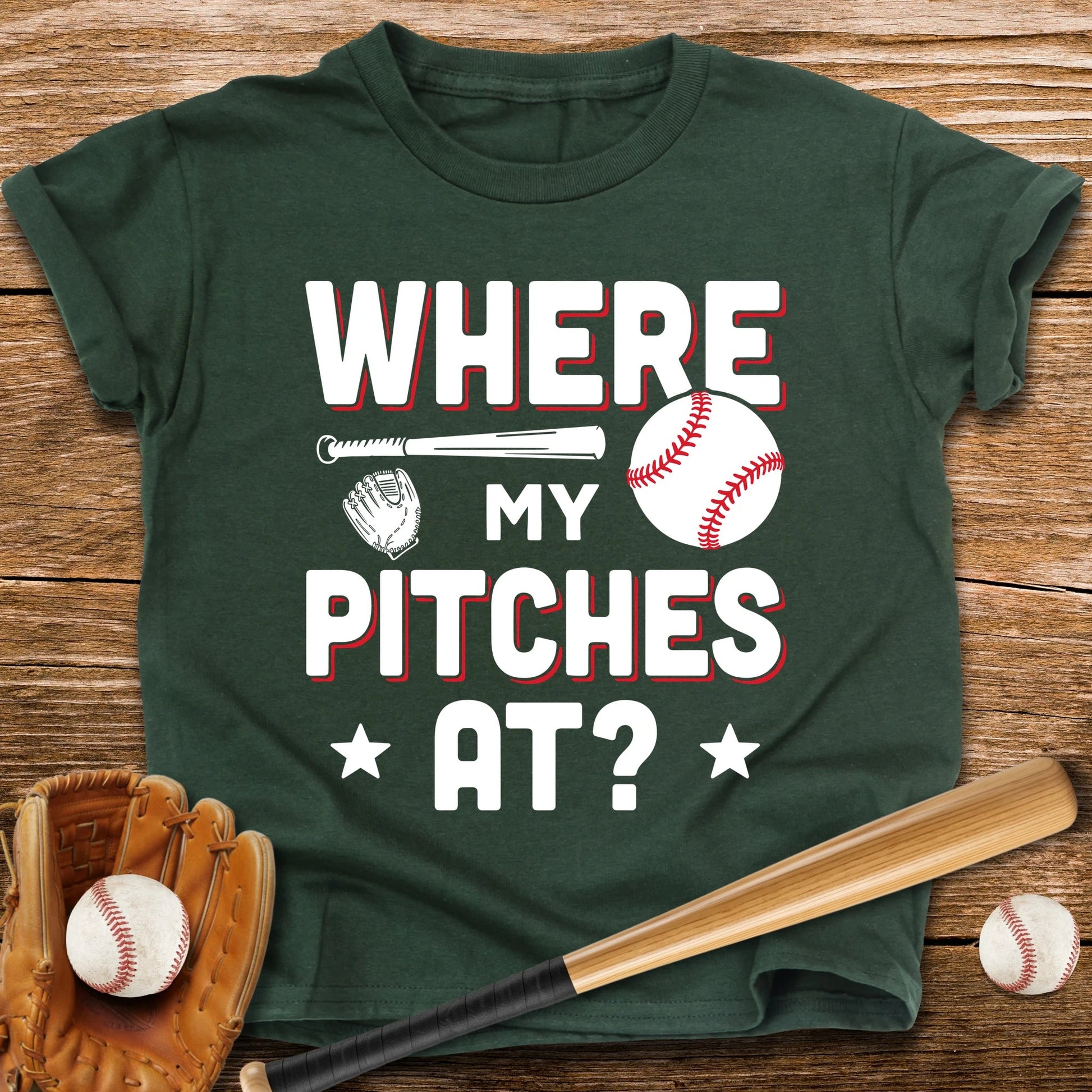 Where My Pitches Youth Tee - HomeRun PrintsKids clothes