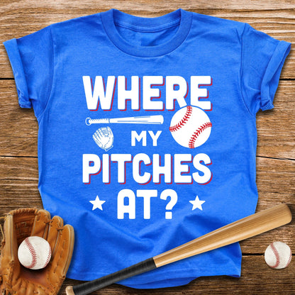 Where My Pitches Youth Tee - HomeRun PrintsKids clothes