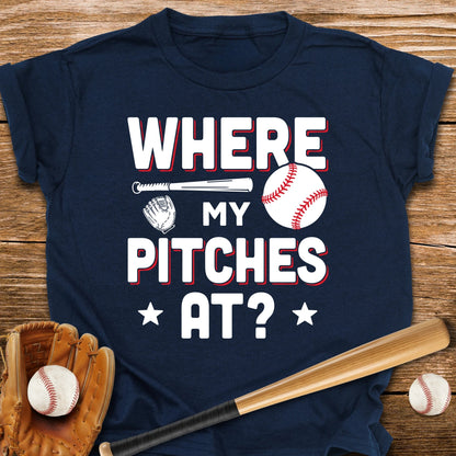 Where My Pitches Youth Tee - HomeRun PrintsKids clothes