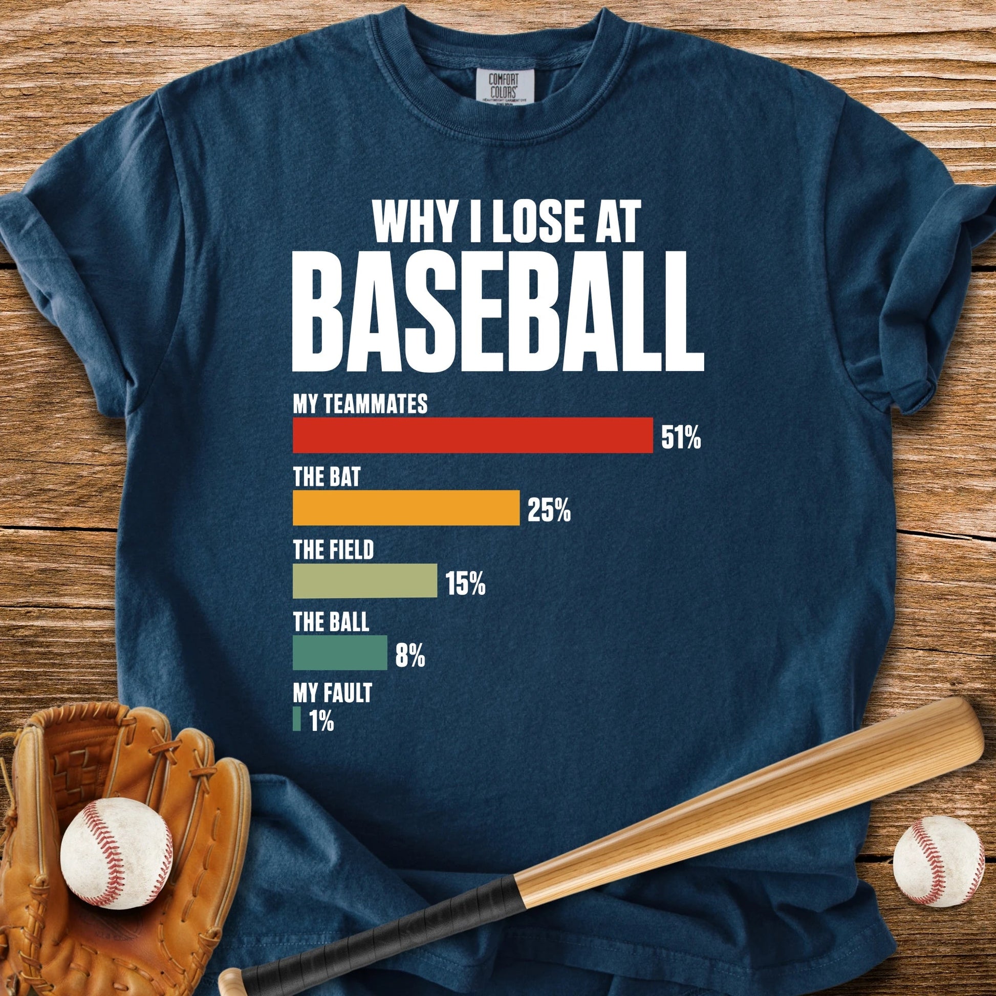 Why I Lose At Baseball - HomeRun PrintsComfort Colors