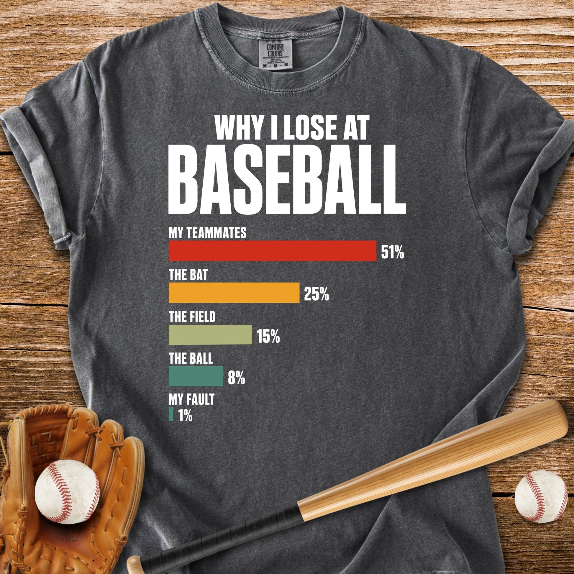 Why I Lose At Baseball - HomeRun PrintsComfort Colors