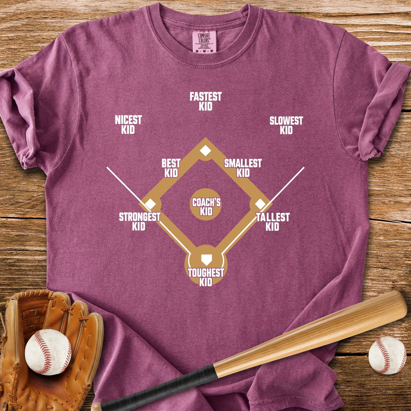 Youth Baseball Positions - HomeRun PrintsComfort Colors